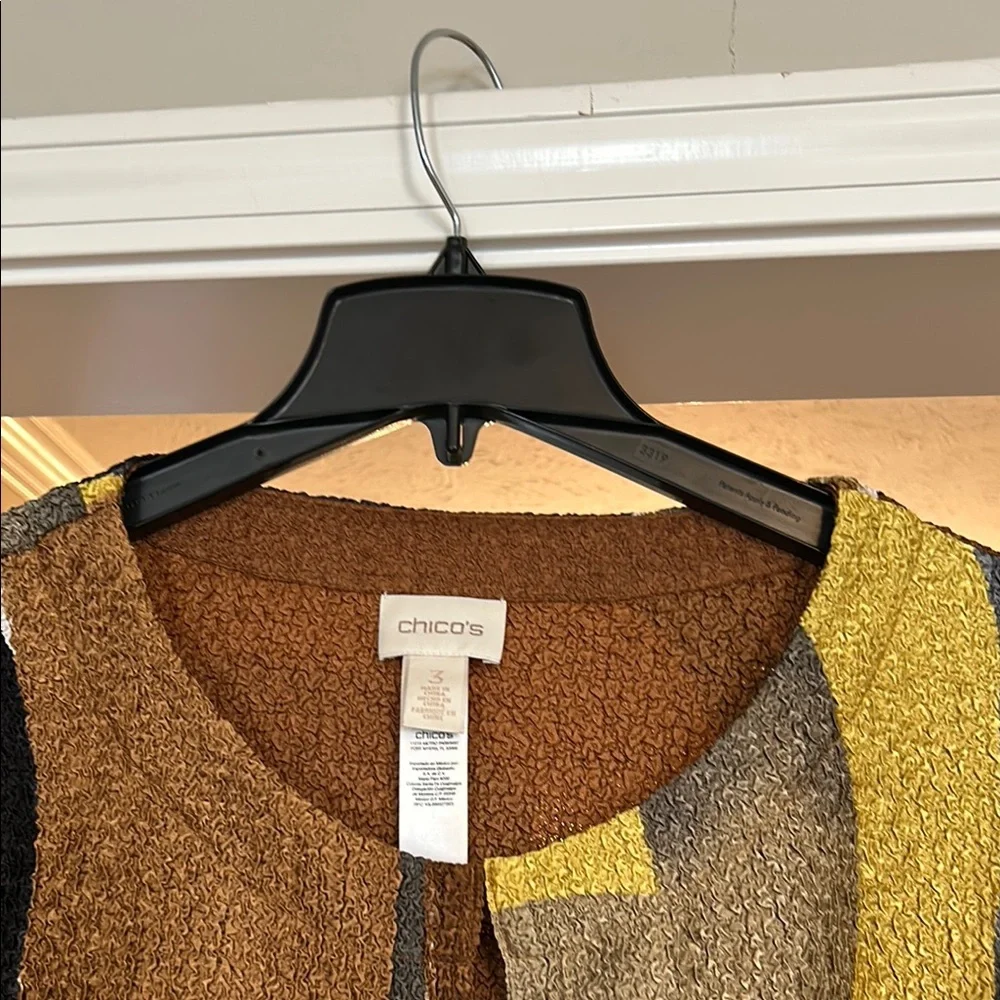 Chico's Abstract Patterned Jacket-Reversible - Picture 6 of 6